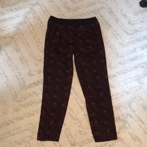LOFT Silky paisley cigarette pant